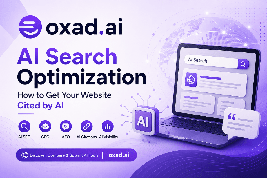 AI Search Optimization and AI search visibility with OXAD.AI logo