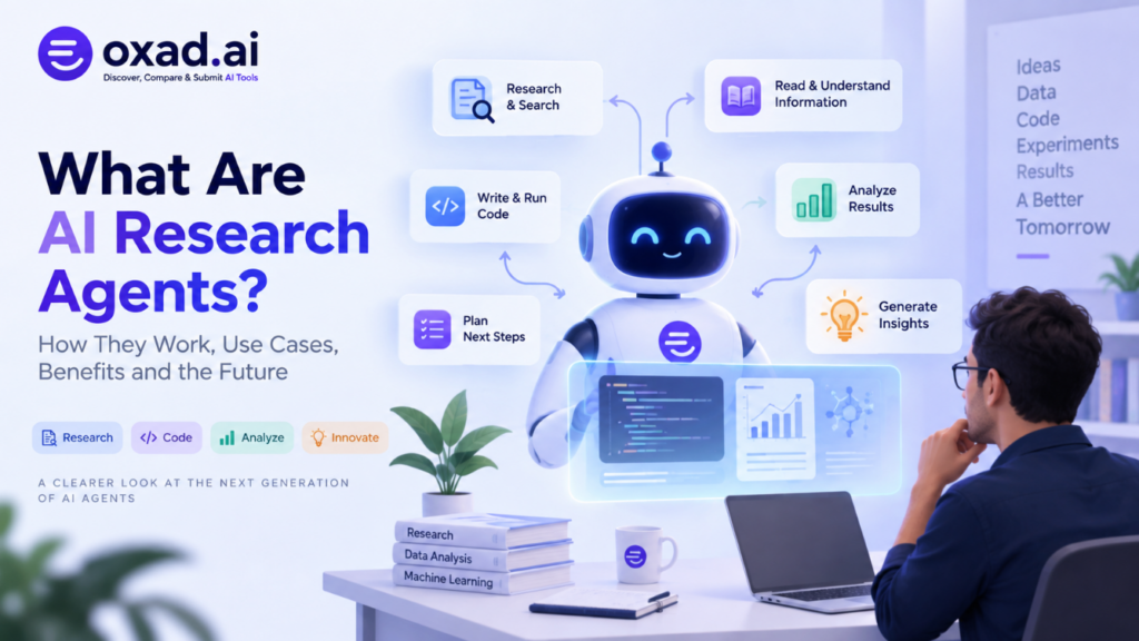 AI research agent workflow showing planning, coding, experiments, data analysis, and human oversight