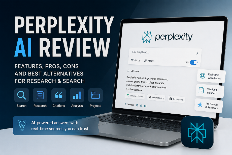 Perplexity AI Review: Features, Research, Search, Pros, Cons & Alternatives