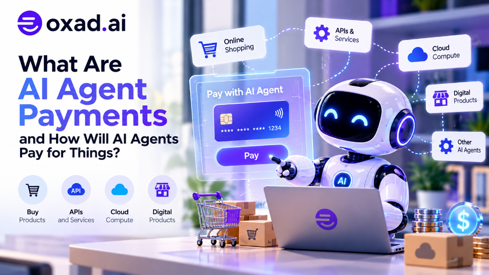 AI agent payments connecting AI agents with online shopping, APIs, cloud services, and digital products