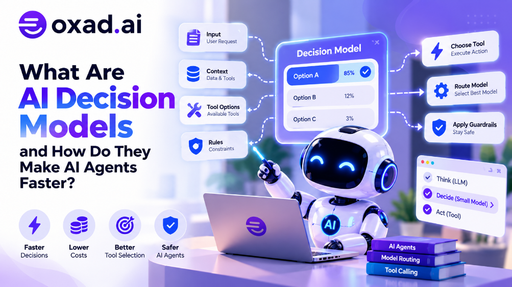 What Are AI Decision Models and How Do They Make AI Agents Faster? AI decision models helping AI agents choose tools, route models, apply guardrails, and make faster decisions